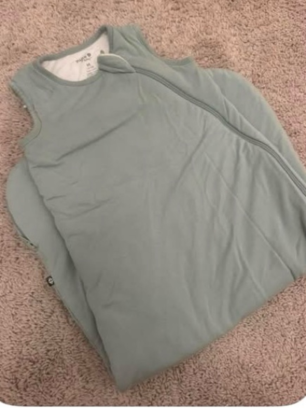 KYTE Baby Sleeveless Zippered Sleep Bag - Sage Green - M - 1.0 tog GUC